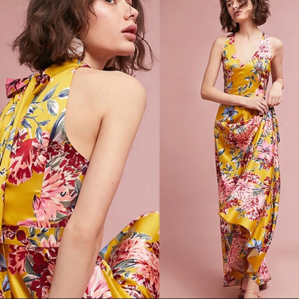 Anthropologie Nicole Miller Floral Maxi